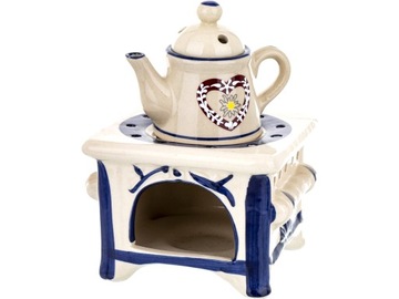 Ceramiczny KOMINEK ZAPACHOWY Czajniczek Na wosk olejek - 17,5 x 13 x 13 cm