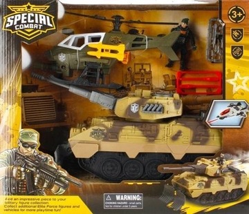 CZOŁG WOJSKOWY Z HELIKOPTEREM I Z AKCESORIAMI