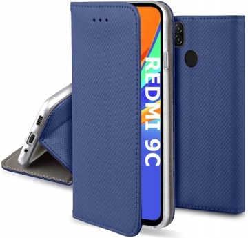 ETUI do XIAOMI REDMI 9C SMART MAGNET CASE SZKŁO