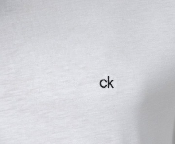 CALVIN KLEIN, t-shirt męski, biały, S