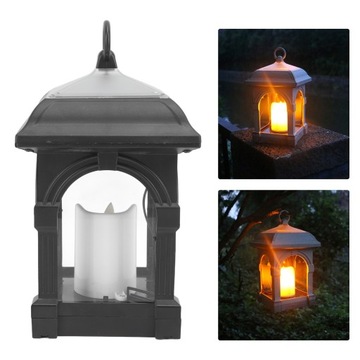 LAMPA SOLARNA LED OGRODOWA CIEPŁYM ŚWIETLE ZEWNĘTRZNA LATARENKA