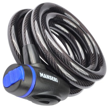 ВЕЛОСИПЕДНЫЙ ЗАМОК ТРОС ВЕЛОСИПЕДНОГО ЗАМКА 12x1800 мм