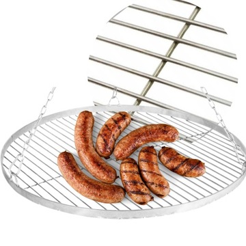 RUSZT DO GRILLA FI 60 CM OKRĄGŁY WISZĄCY TRÓJNÓG STALOWY