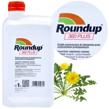 ROUNDUP 360 PLUS 1л RANDAP УДАЛЕНИЕ сорняков ГЕРБИЦИД ГЕРБИЦИД
