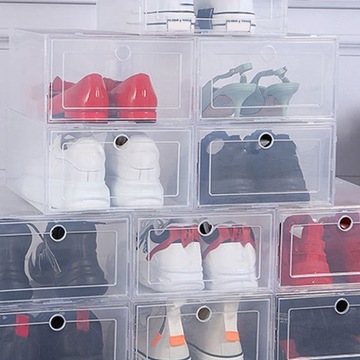 4шт прозрачные коробки для обуви из полипропилена