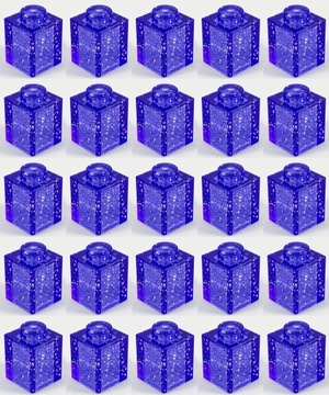 Lego 3005 Brick 1x1 Glitter TransPurple 25szt.Nowe