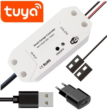 STEROWNIK DO BRAMY GARAŻOWEJ WIFI TUYA RF433MHz + czujnik