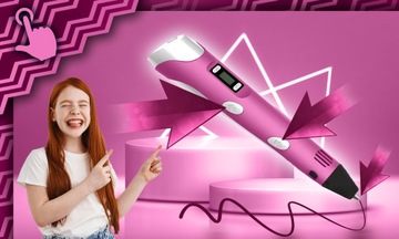 3D-ручка для детей, 3D-принтер Magic, 3D-ручка со сменными стержнями 160 метров