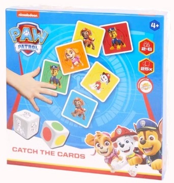 Psi Patrol Gra w kości Catch the Cards, złap je, gra 