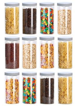 Słoik plastikowy 1500ml pojemnik 1,5L makaron 12 B pojemniki na żywność