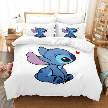POŚCIEL 160x200 2xPOSZEWKI 70x80 KOMPLET 3D Disney Stitch WZORY