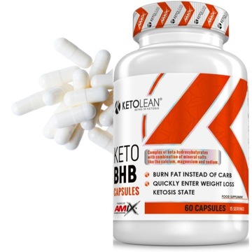 Dieta KETO BHB Spalacz Tłuszczu na ketozę Amix Kapsułki bhb amix ketony