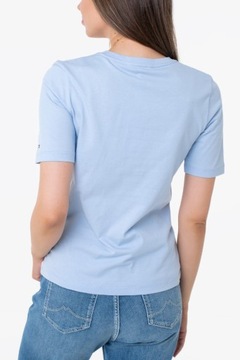 Koszulka damska t-shirt TOMMY HILFIGER niebieska bawełniana klasyczna r XS