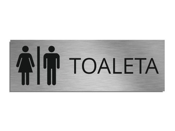 Tabliczka Toaleta damsko-męska koedukacyjna 5x15cm