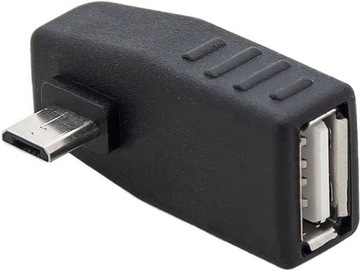Adapter kątowy wtyk micro USB - gniazdo USB