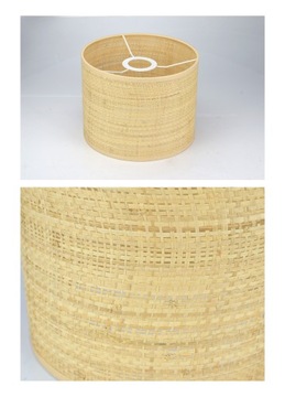 Декоративная настольная ночная лампа со светодиодным абажуром из ротанга