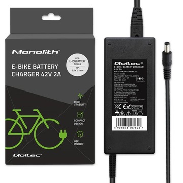 42В 2А Зарядное устройство 36В для электрического велосипеда 5,5*2,1 мм