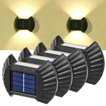 4x Kinkiet Solarny Elewacyjny LED Lampki Solarne Ogrodowe