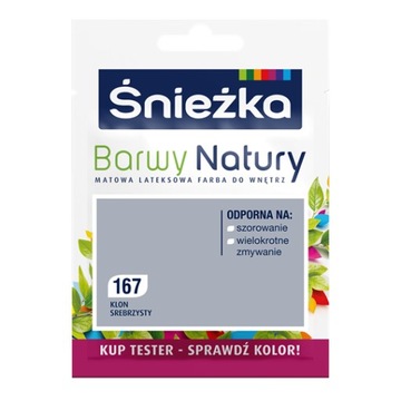 Śnieżka Barwy Natury Lateksowa Farba TESTER klon srebrzysty 167 25ML
