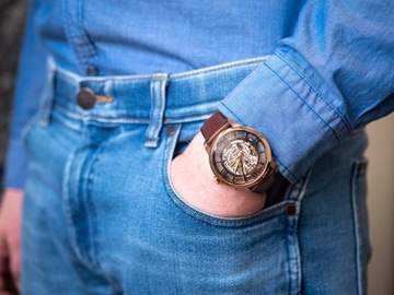 MĘSKI ZEGAREK FOSSIL ME3259 TOWNSMAN AUTOMATIC SKÓRZANY PASEK