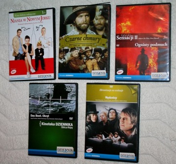 HIT ZESTAW FILMOTEKA DZIENNIKA 5 FILMÓW PŁYT DVD