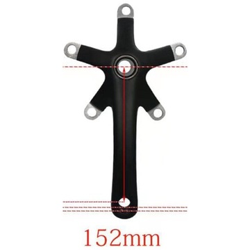 Mechanizm korbowy do rowerów górskich, korba 152 mm i suport