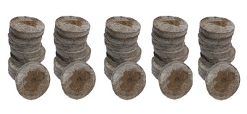 Doniczka krążki torfowe do wysiewu nasion ziaren fi 2,5 cm 50 szt.