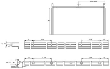 Hettich WingLine L push move system lewy biały do drzwi składanych Tip-On