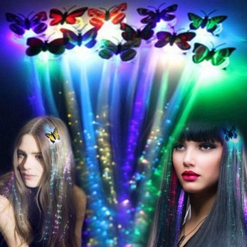 HAIR CAP LED-бабочка, светящаяся коса для волос