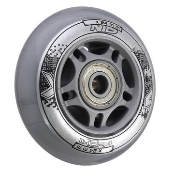 Комплект колес для роликовых коньков NILS 72 мм + прозрачные подшипники ABEC7
