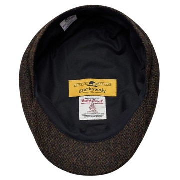 ЧЕРНАЯ ЖЕЛТАЯ КЕПКА SHLEBY С ТВИДОМ HARRIS ELEGANT МУЖСКАЯ 60