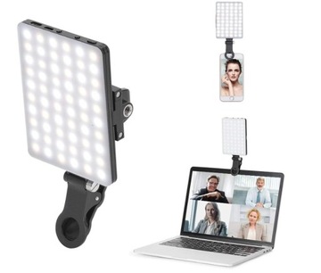 LAMPA LED CLIP ON DO KAMERY TELEFONU NEWMOWA