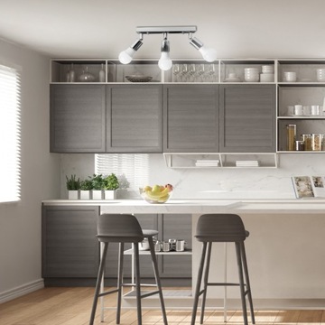 Потолочная лампа потолок прожектор металлической линии Chrome 3