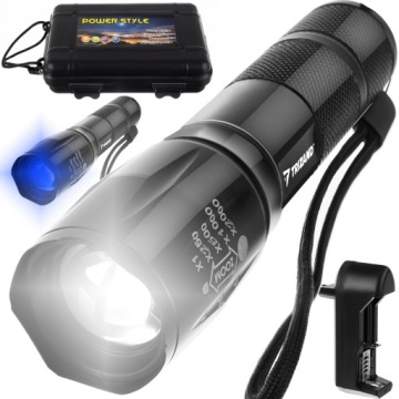 Фонарик 2IN1 CREE XPE UV TRIZAND, аккумулятор Trizand
