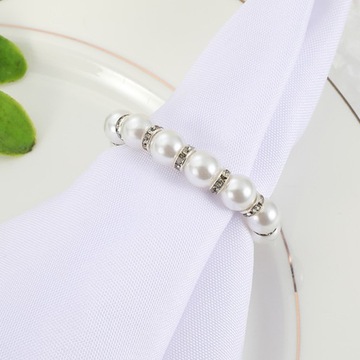 12 шт. КОЛЬЦА ДЛЯ САЛФЕТОК ЖЕМЧУЖНЫЕ ПОДСТАВКИ ДЛЯ САЛФЕТОК ЖЕМЧУЖНЫЕ