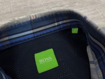 HUGO BOSS BICRON MĘSKA KOSZULA W KRATĘ ORYGINAŁ r. S