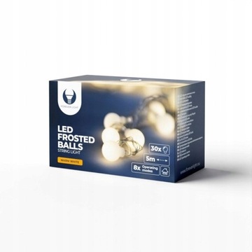 Łańcuch świetlny Cotton Balls Girlanda LED 30 x LED 5m