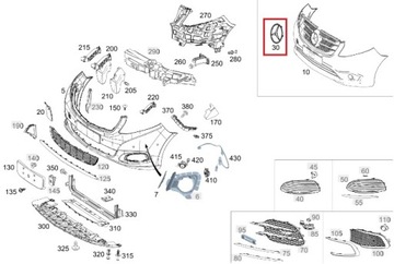 MERCEDES W204 W207 W245 CL VITO TŘÍDA G ZNAK HVĚZDA MASKA PŘEDNÍ