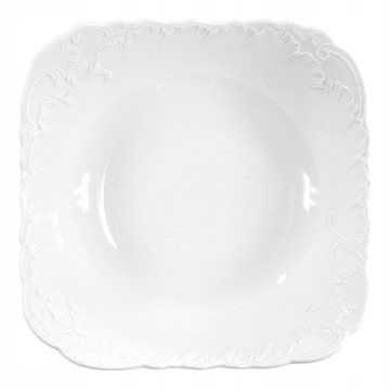 0001 SALATERKA KWADRAT 27 ROCOCO ĆMIELÓW PORCELANA