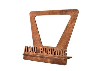 Stojak płyty winylowe winyl organizer now playing muzyka prezent drewniany