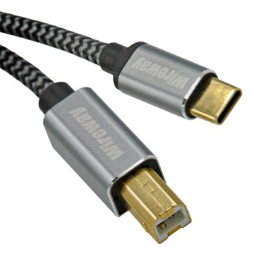 KABEL PRZEWÓD USB 2.0 USB-B DO USB-C DO DRUKARKI OPLOT WIREWAY WW332102 2m