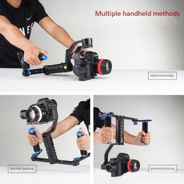Dual Handle Grip Camera Stabilizer Three-Axis Gimb