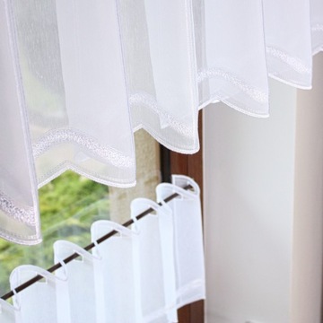 Заздростка Этамин Белая Штора Вышивка для кухни, высота 60 см