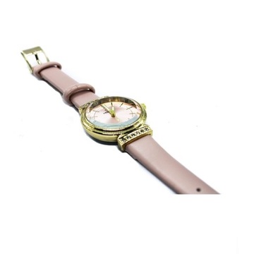 MODNY ZEGAREK DAMSKI ROSE GOLD ZE SKÓRZANYM PASKIEM