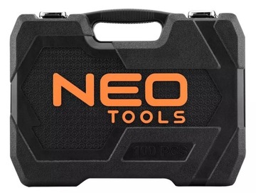 Набор инструментов: торцевые ключи 1/4' 1/2', храповик CrV, 100 см NEO CASE