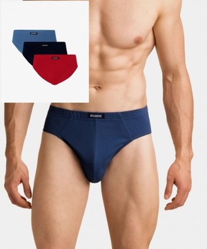 3PACK SLIPY ATLANTIC GRANAT CZERWONY DENIM M