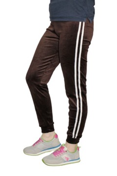 WYGODNE DAMSKIE SPODNIE DRESOWE WELUROWE ROZMIAR 3XL/4XL