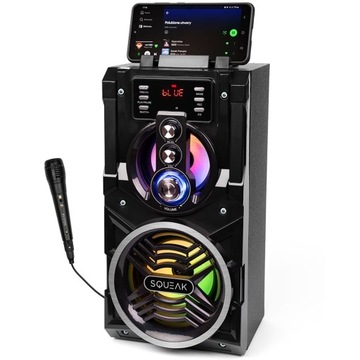 MOBILNY GŁOŚNIK BOOMBOX BLUETOOTH FM 3 mikrofony