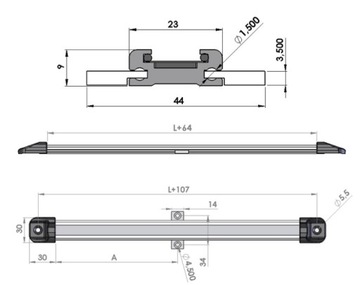 Линейка магнитная ATEK MLS-2 1400мм