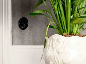 РЕТРО РОЗЕТКА ЛОФТ 230V SCHUKO BLACK JLM БЕЗ РАМКИ